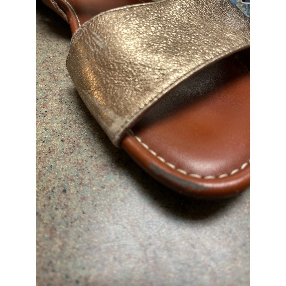 Lucky Artisan Sandals. Gold/tan Ankle Strap Sandals. Women's Size 9.5M - Picture 5 of 10